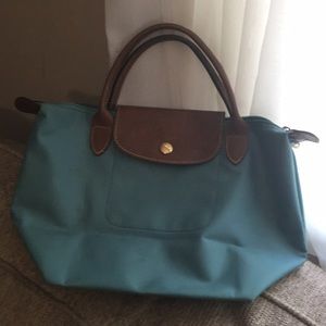 Small Longchamp blue tote
